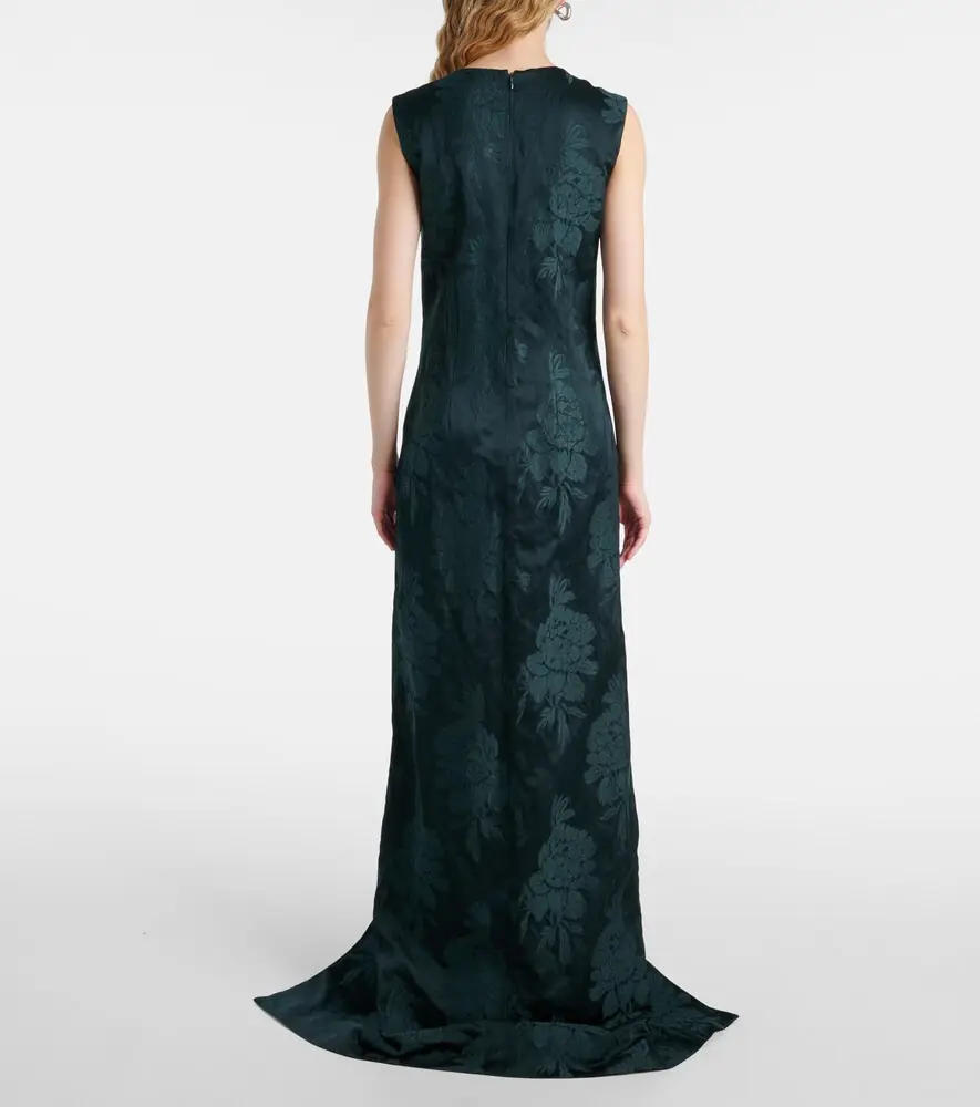 Dries Van Noten Floral jacquard gown | Thumbnail 4 Dries Van Noten Floral jacquard gown | Thumbnail 4