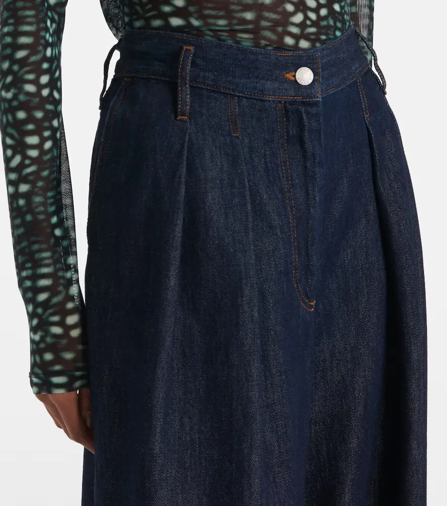 Dries Van Noten Pleated high-rise wide-leg jeans | Thumbnail 2