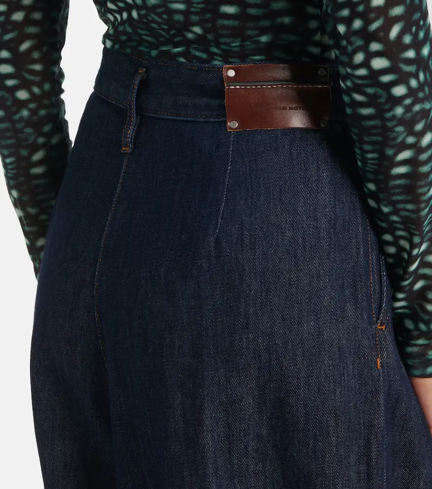 Dries Van Noten Pleated high-rise wide-leg jeans | Thumbnail 6