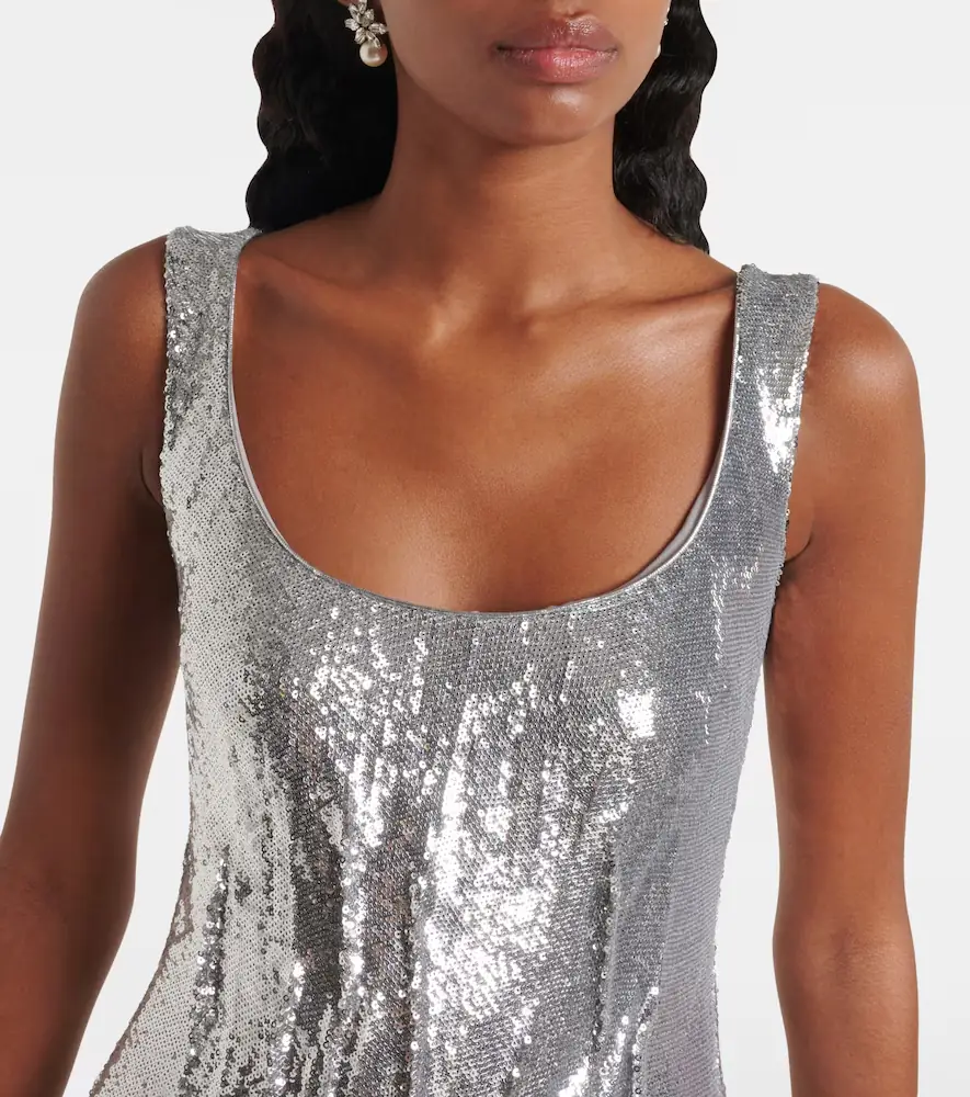 Marmar Halim Sequined silk-blend gown | Thumbnail 2