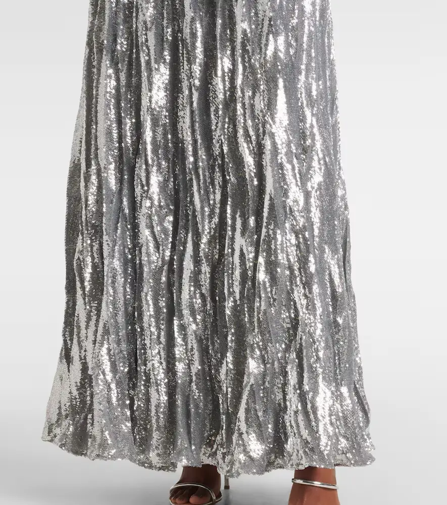 Marmar Halim Sequined silk-blend gown | Thumbnail 3