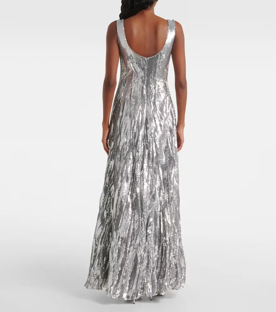 Marmar Halim Sequined silk-blend gown | Thumbnail 5