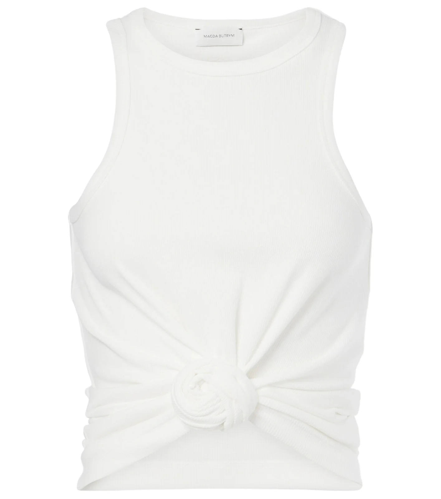 Magda Butrym Gathered cotton-blend tank top