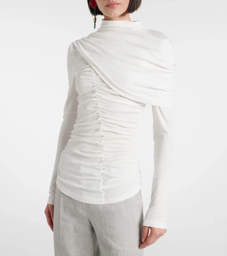 Magda Butrym Draped cotton blouse | Thumbnail 4