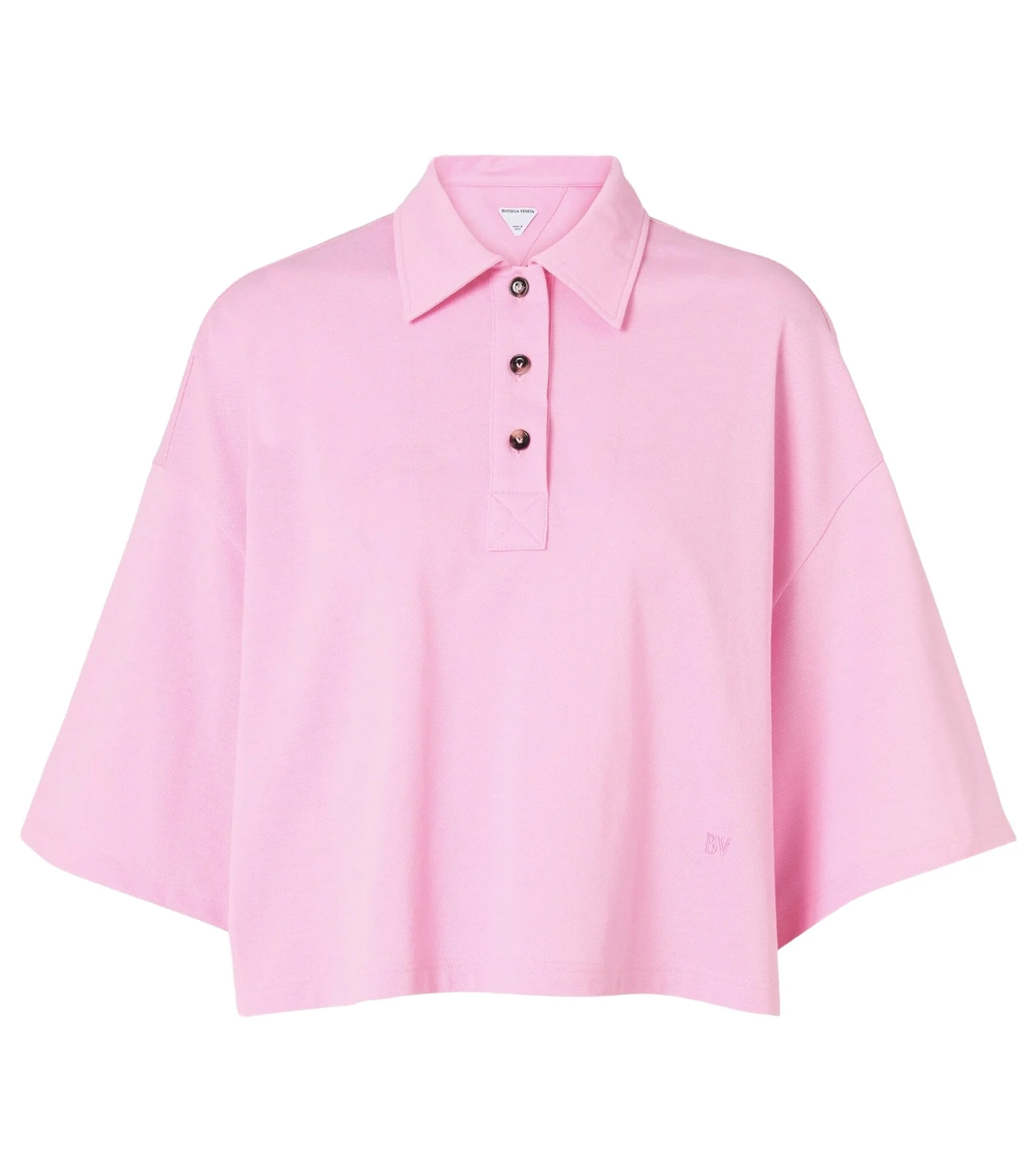 Cropped cotton polo shirt Cropped cotton polo shirt