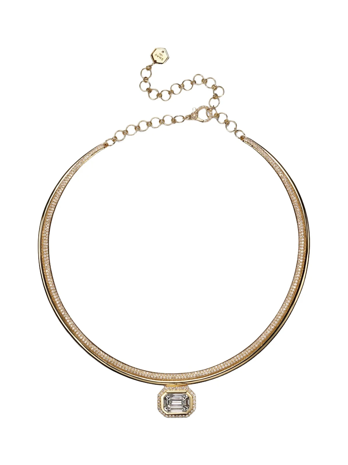 SHAY JEWELRY 18kt gold choker with diamonds