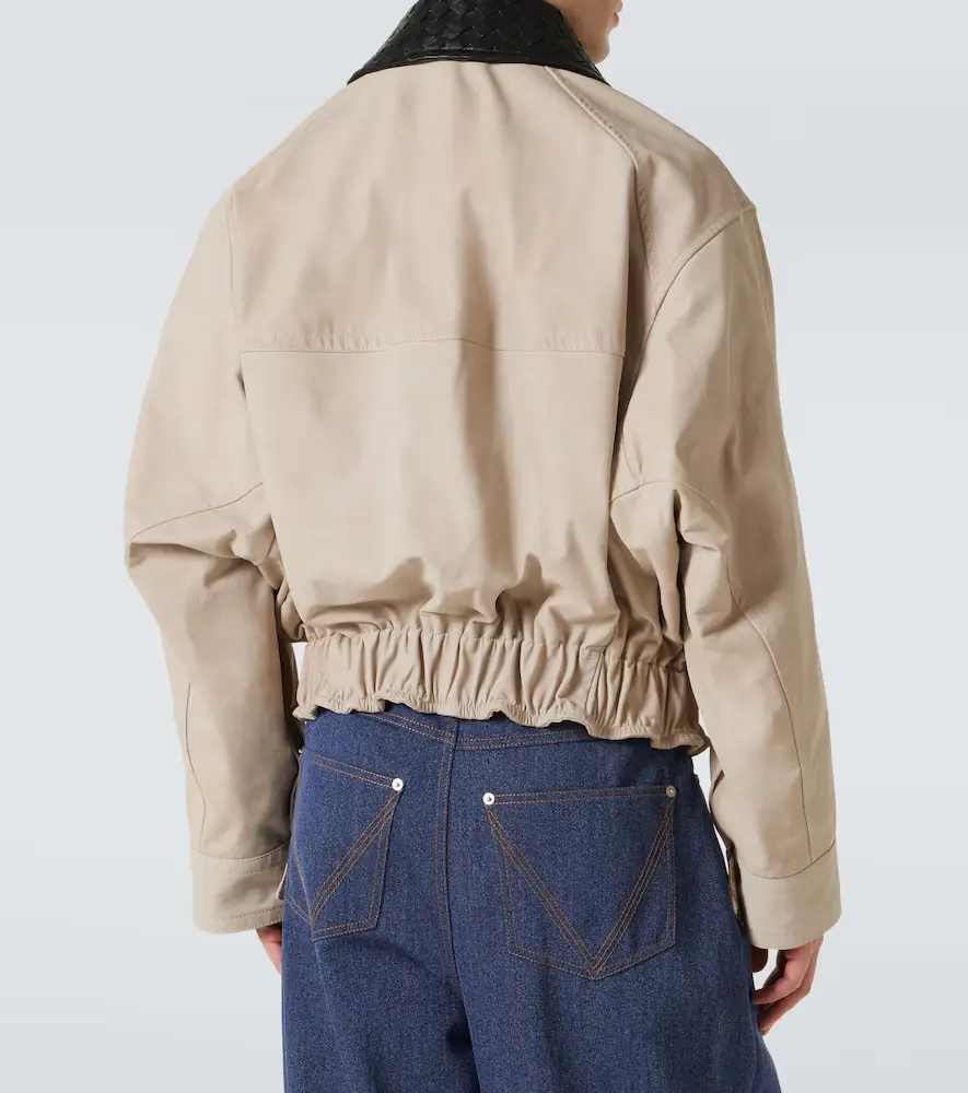 Bottega Veneta Intrecciato leather twill blouson | Thumbnail 4 Bottega Veneta Intrecciato leather twill blouson | Thumbnail 4