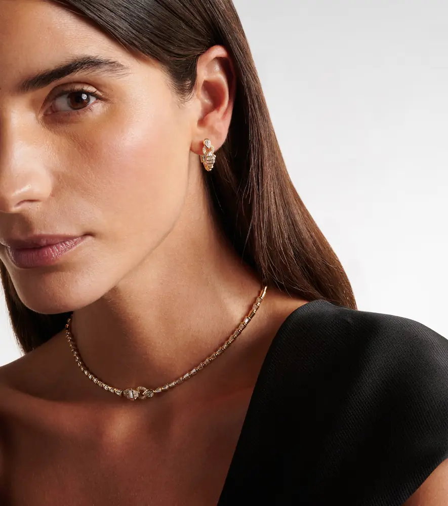 SHAY JEWELRY Serpentine 18kt gold huggie earrings with diamonds | Thumbnail 4 SHAY JEWELRY Serpentine 18kt gold huggie earrings with diamonds | Thumbnail 4