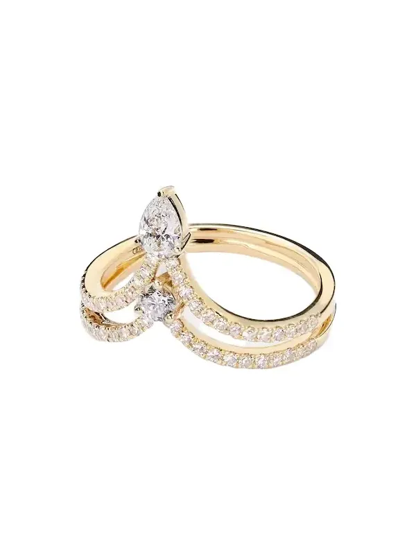 18kt gold pinky ring with diamonds