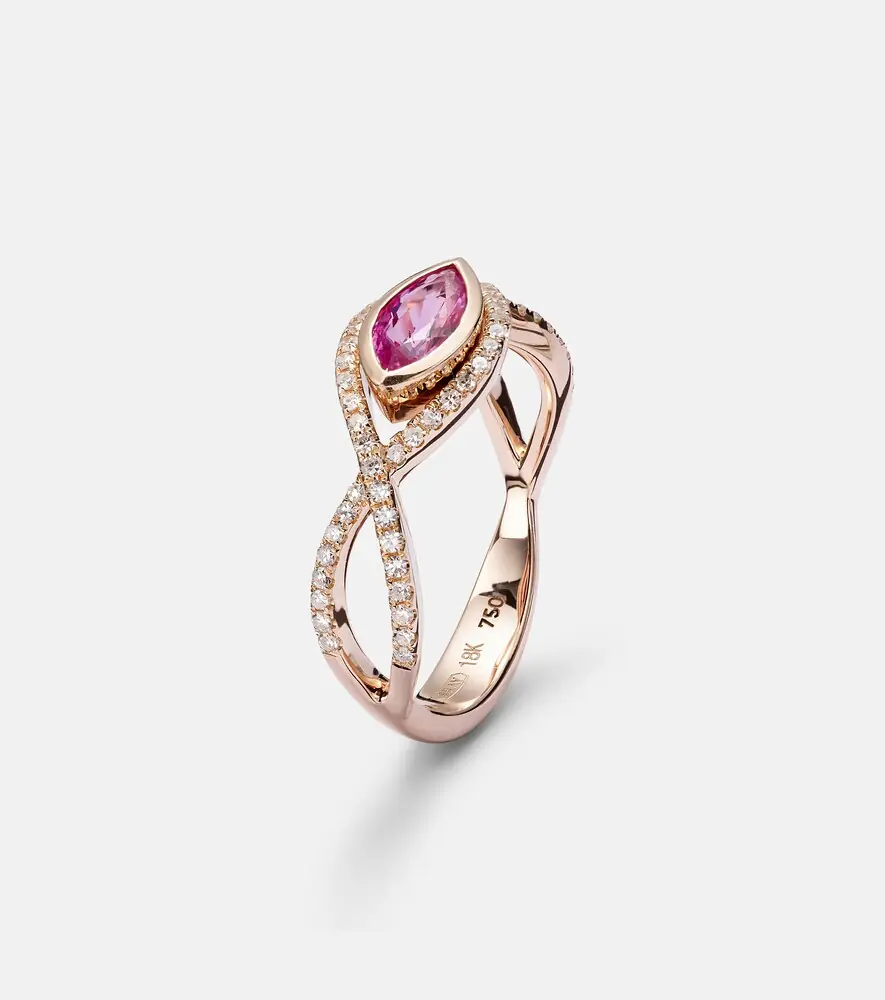 Shay Jewelry 18kt rose gold ring with sapphire and diamonds | Thumbnail 2 Shay Jewelry 18kt rose gold ring with sapphire and diamonds | Thumbnail 2