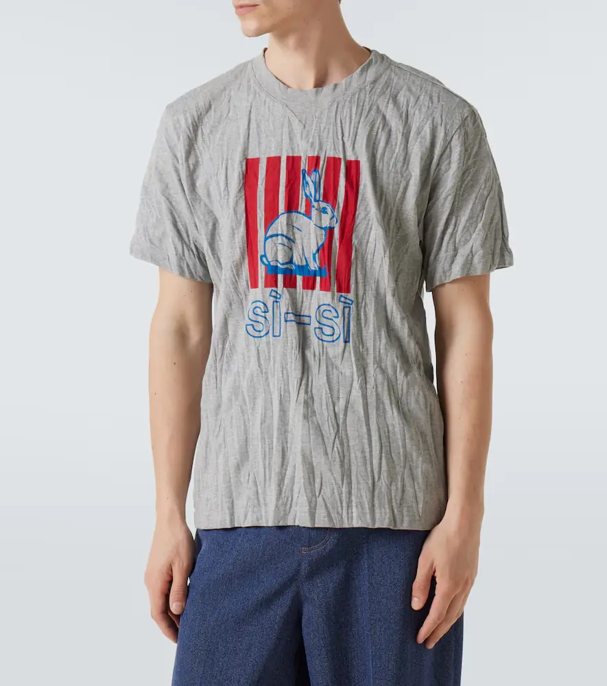 Bottega Veneta Printed cotton-blend jersey T-shirt | Thumbnail 5