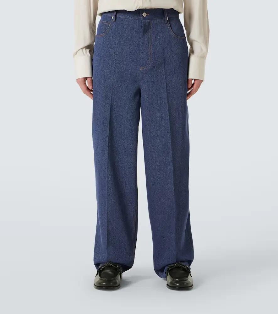 Bottega Veneta Wool and cotton drill wide-leg pants | Thumbnail 3 Bottega Veneta Wool and cotton drill wide-leg pants | Thumbnail 3