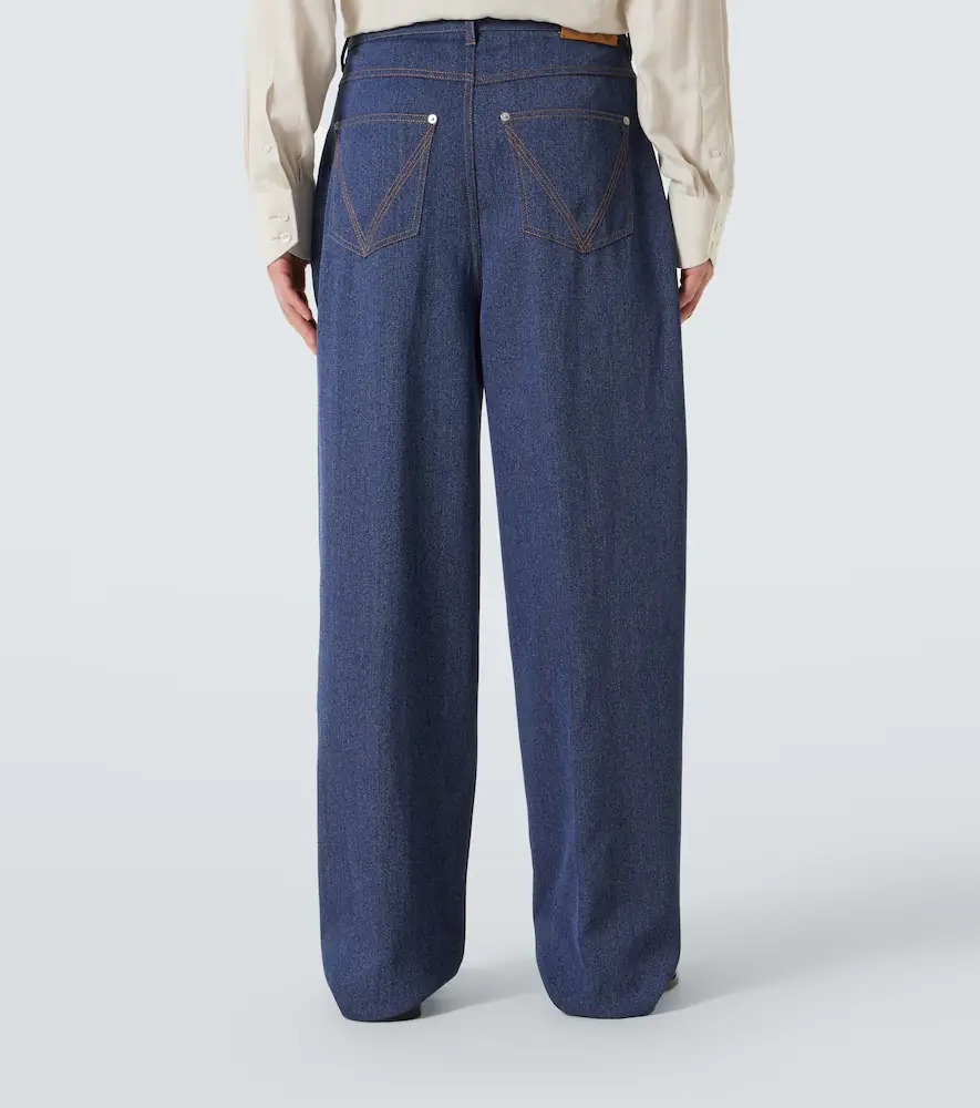 Bottega Veneta Wool and cotton drill wide-leg pants | Thumbnail 4 Bottega Veneta Wool and cotton drill wide-leg pants | Thumbnail 4