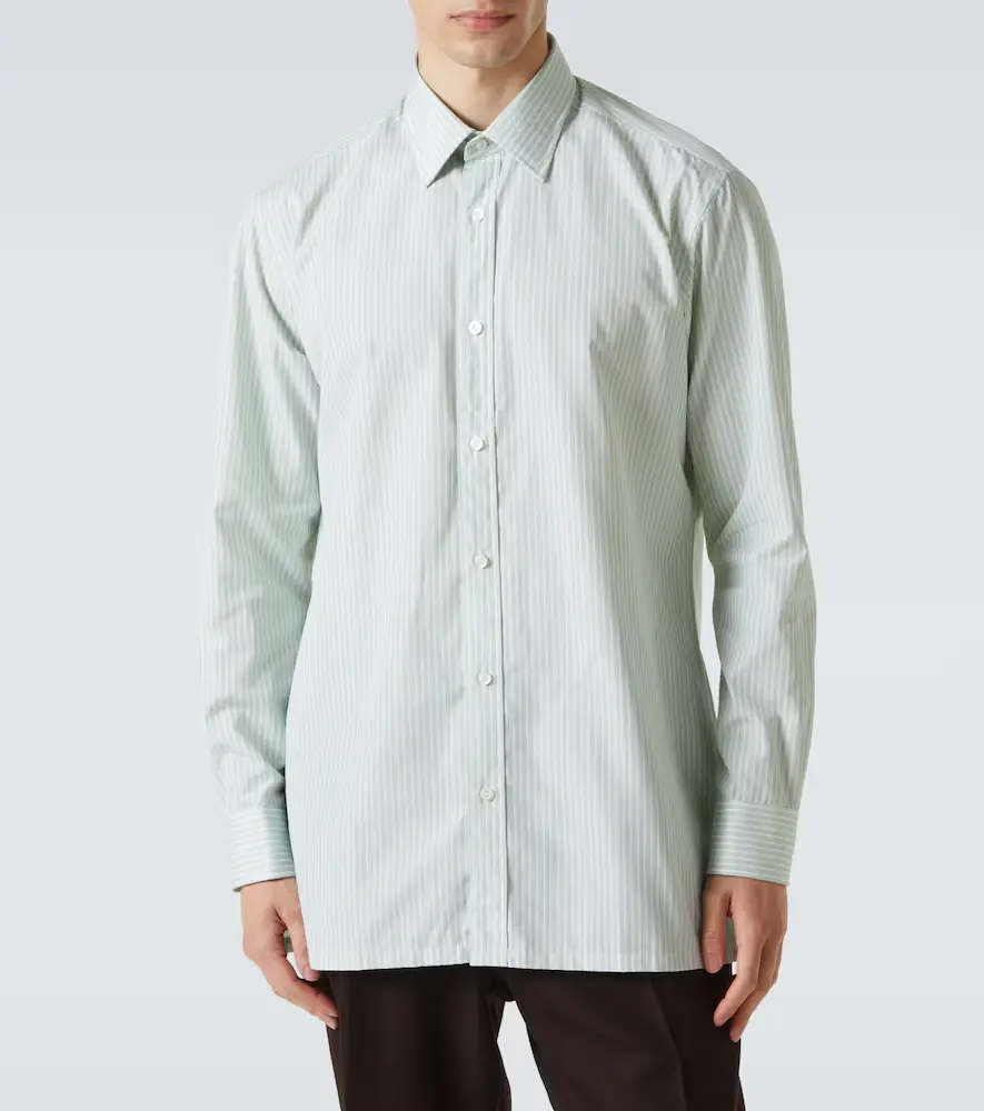 Charvet Striped cotton poplin shirt | Thumbnail 3