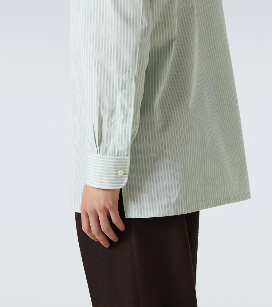 Charvet Striped cotton poplin shirt | Thumbnail 4