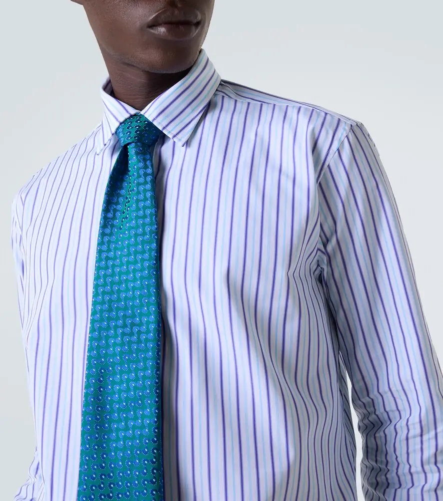 Charvet Striped cotton poplin shirt | Thumbnail 3 Charvet Striped cotton poplin shirt | Thumbnail 3