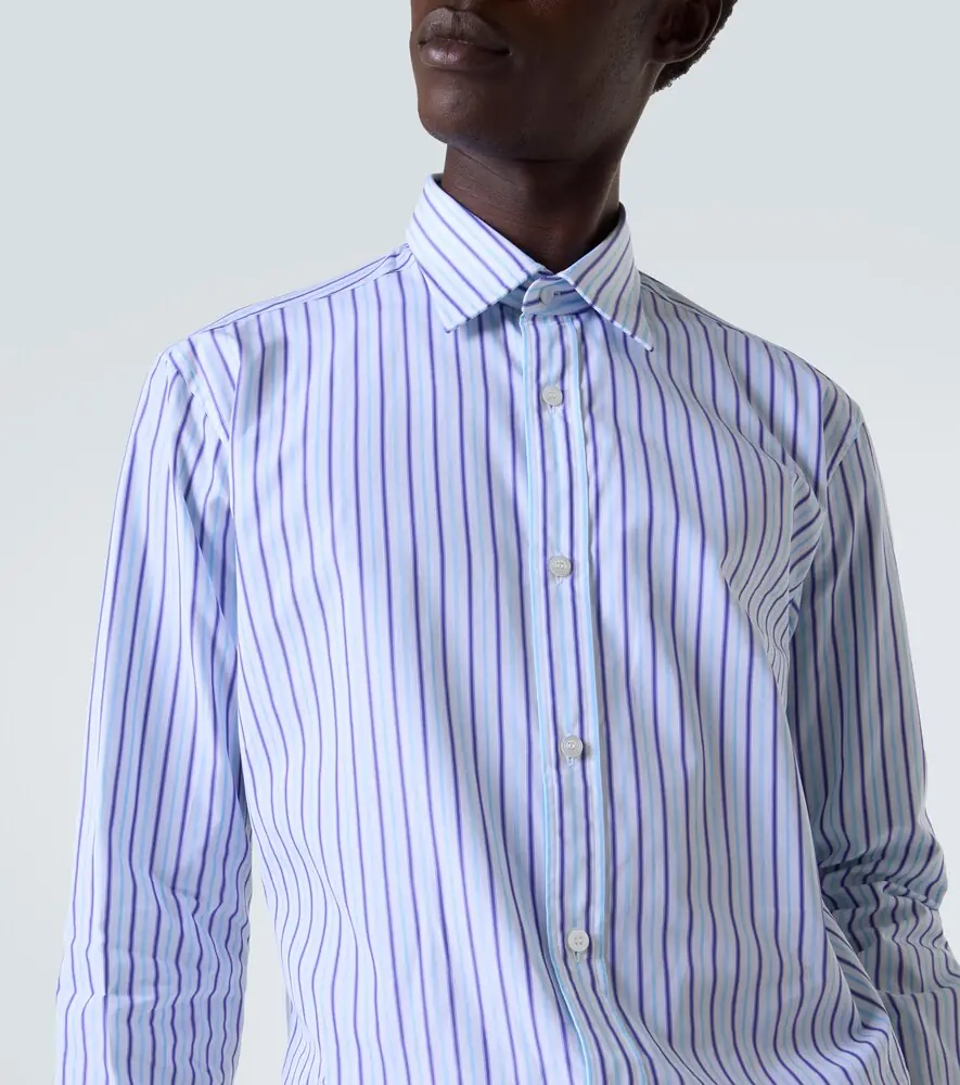 Charvet Striped cotton poplin shirt | Thumbnail 4 Charvet Striped cotton poplin shirt | Thumbnail 4