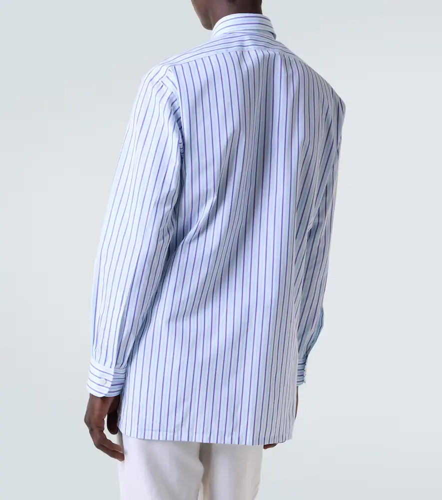Charvet Striped cotton poplin shirt | Thumbnail 7 Charvet Striped cotton poplin shirt | Thumbnail 7