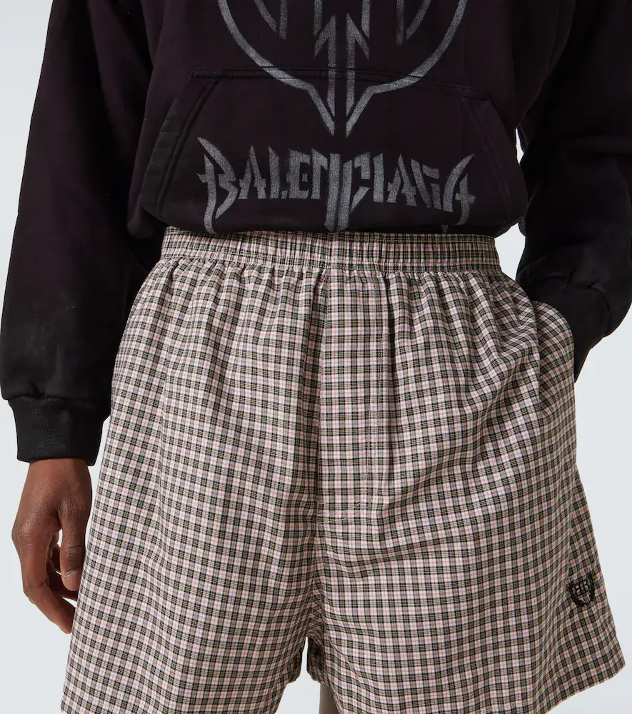 Balenciaga Checked cotton shorts | Thumbnail 4 Balenciaga Checked cotton shorts | Thumbnail 4