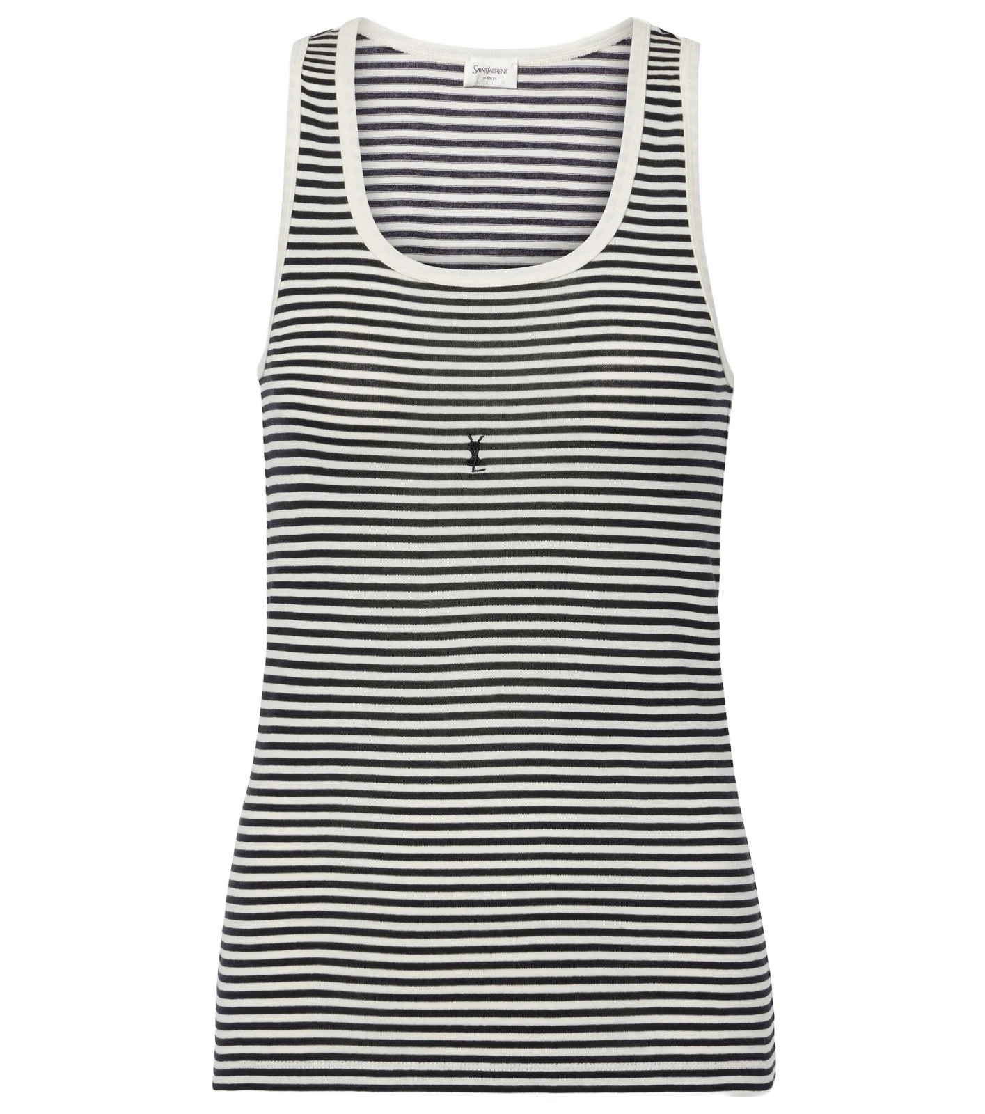 Saint Laurent Cassandre cotton jersey tank top