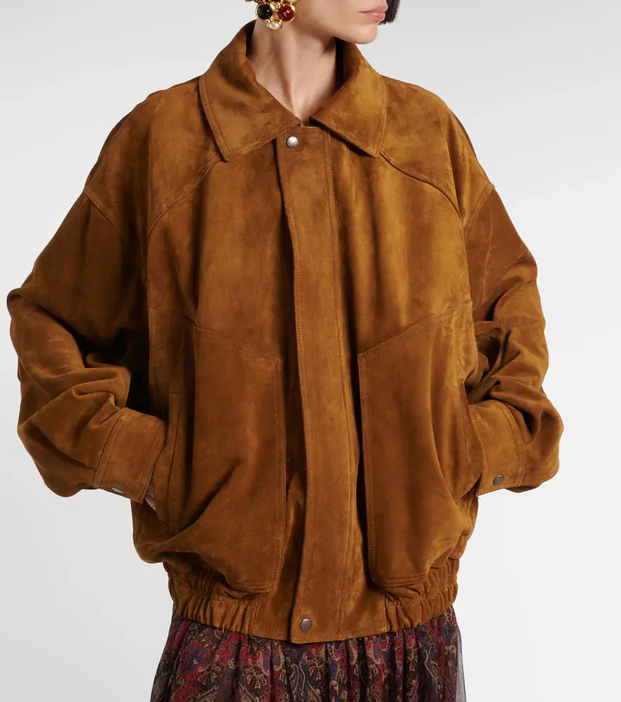 Saint Laurent Suede bomber jacket | Thumbnail 3