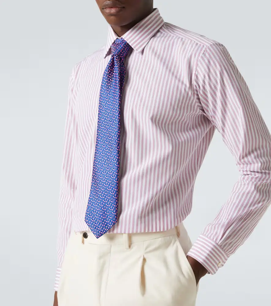 Charvet Striped cotton poplin shirt | Thumbnail 3