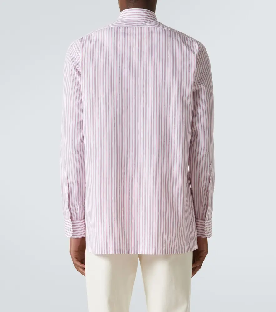 Charvet Striped cotton poplin shirt | Thumbnail 4