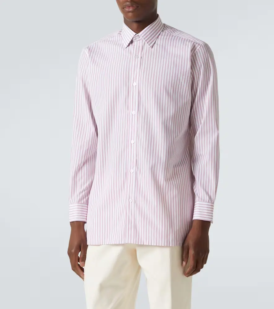 Charvet Striped cotton poplin shirt | Thumbnail 5