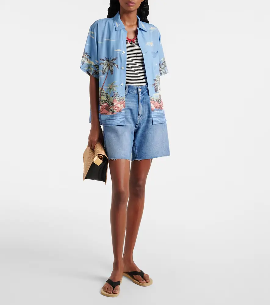 AG Jeans Ex-Boyfriend denim Bermuda shorts | Thumbnail 2
