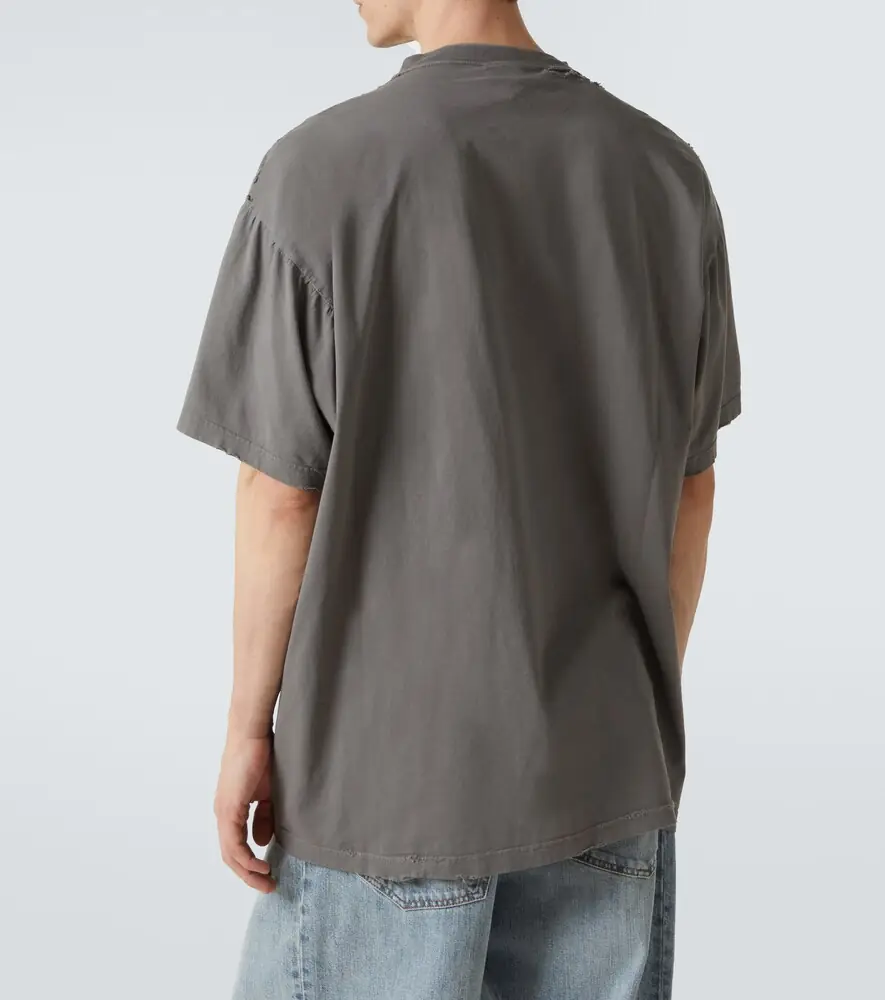 Balenciaga Distressed cotton jersey T-shirt | Thumbnail 4