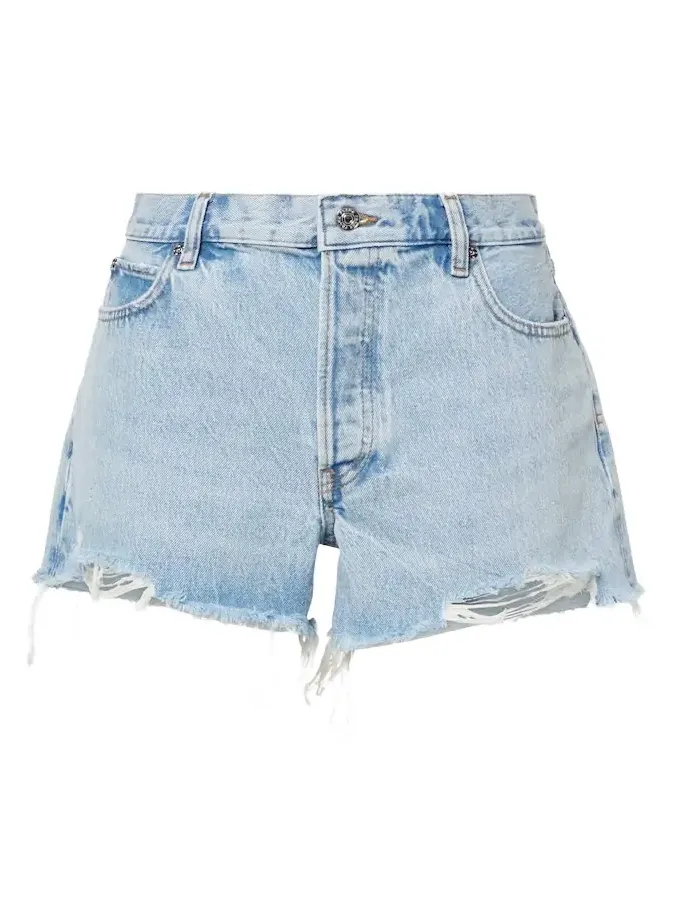The Hang mid-rise denim shorts