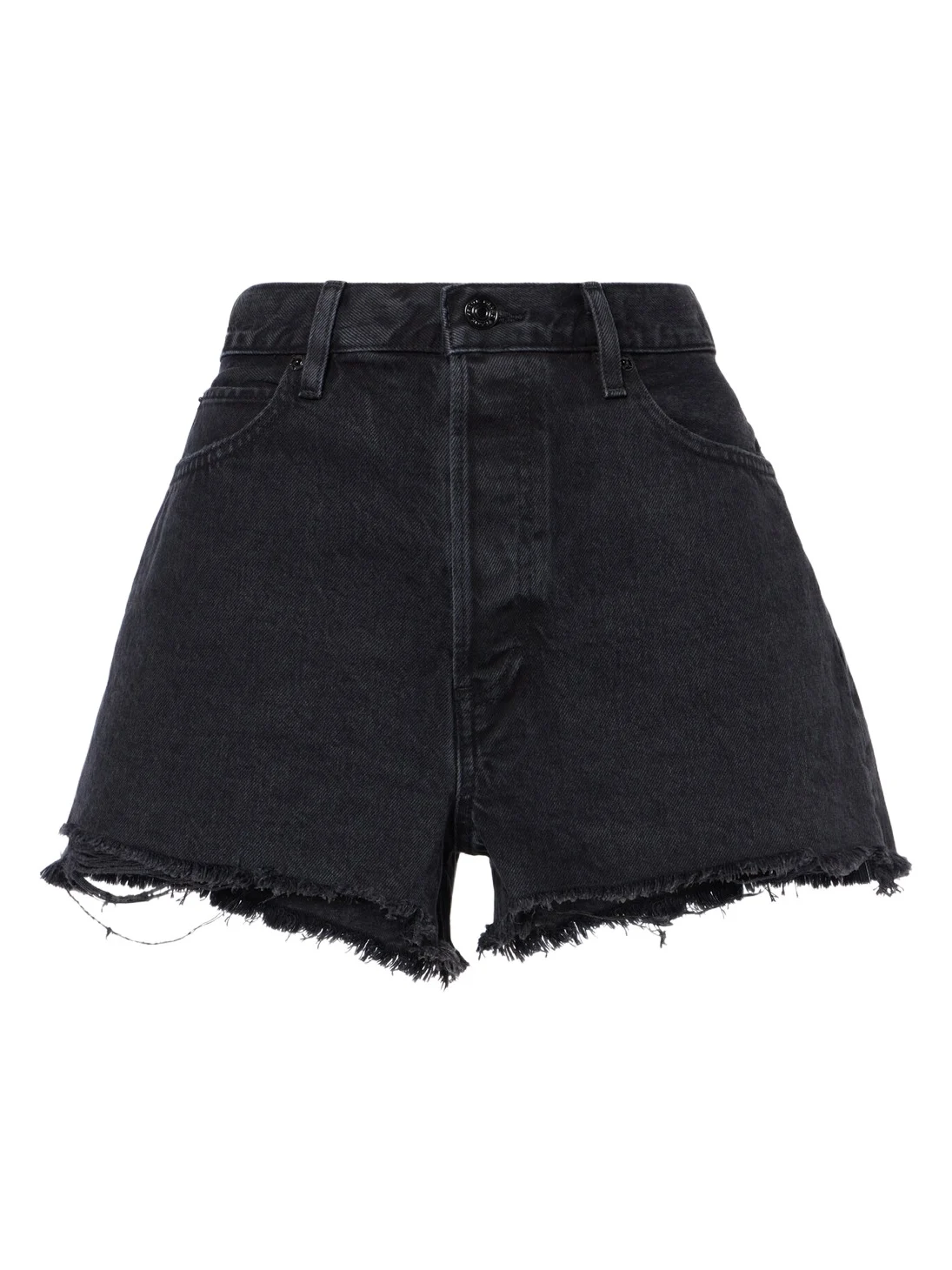 Frame Frayed denim shorts