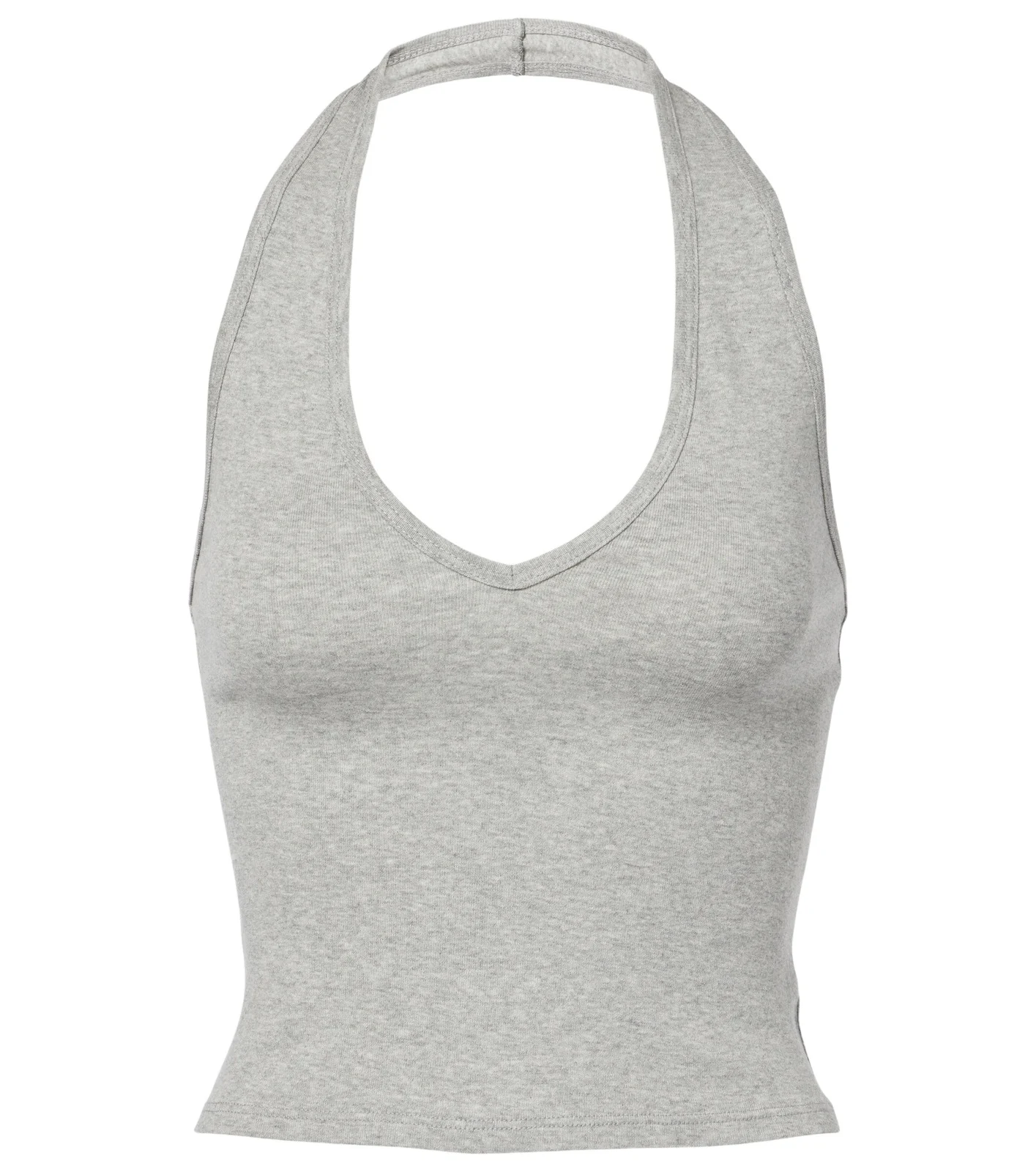 Britt halterneck cotton jersey top