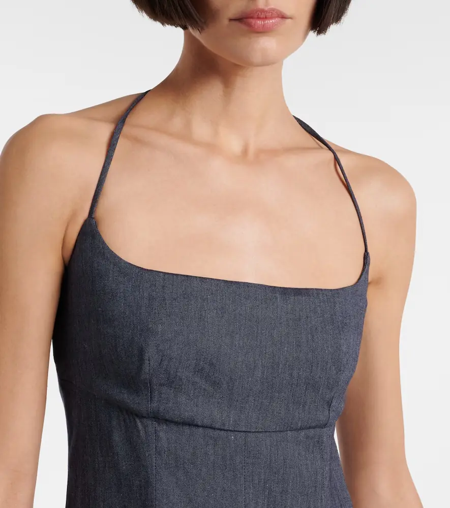 Staud Leone linen-blend denim minidress | Thumbnail 5 Staud Leone linen-blend denim minidress | Thumbnail 5