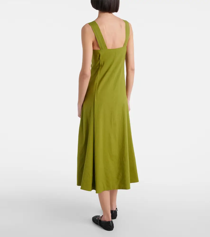 Vince Linen-blend midi dress | Thumbnail 3