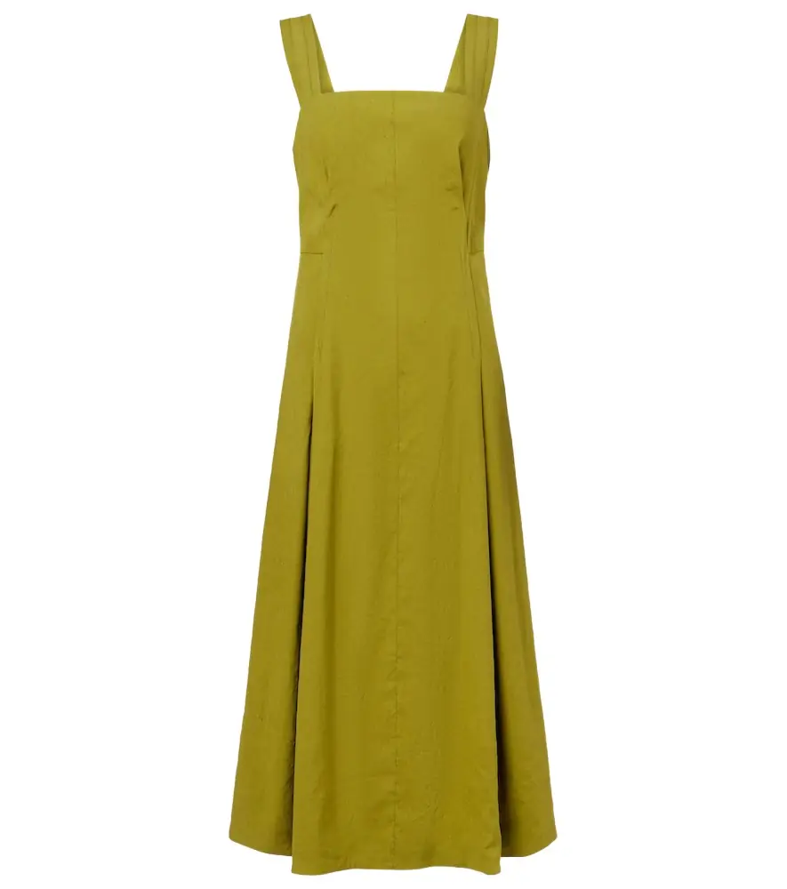 Vince Linen-blend midi dress