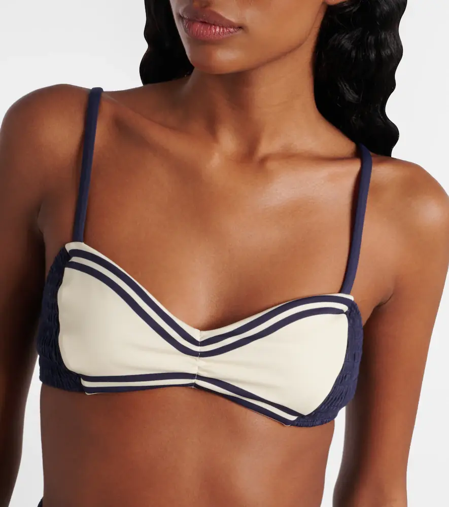 ALÉMAIS Alémais Marine smocked bikini top | Thumbnail 3