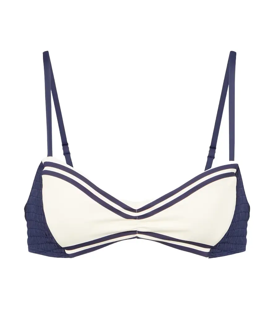 ALÉMAIS Alémais Marine smocked bikini top