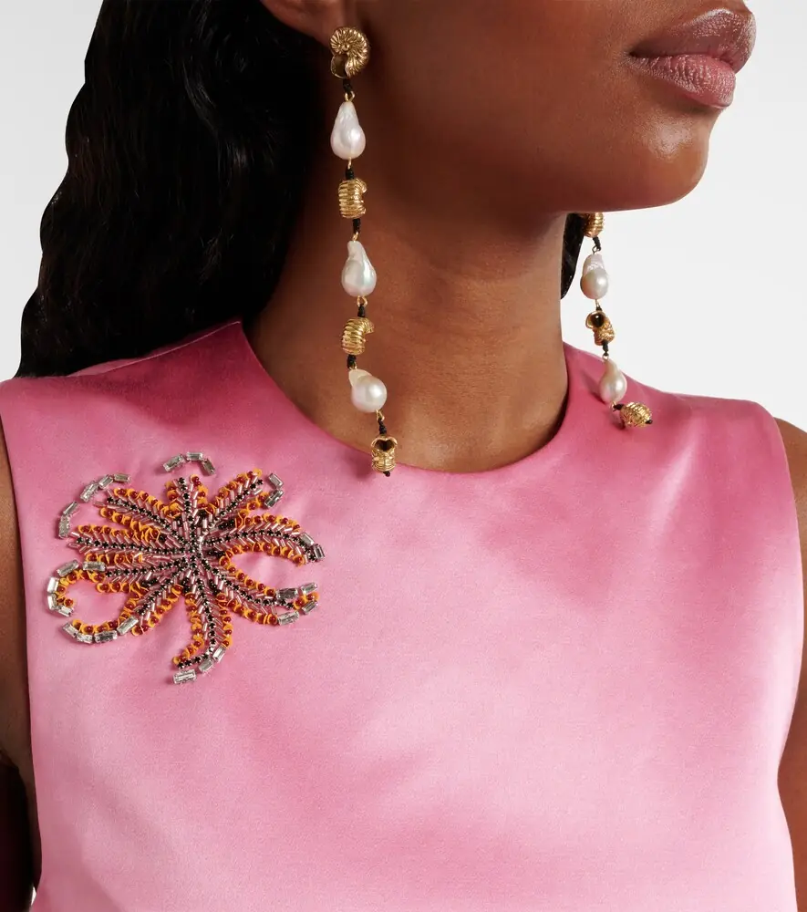 ALÉMAIS Alémais Neptuna embellished satin minidress | Thumbnail 5