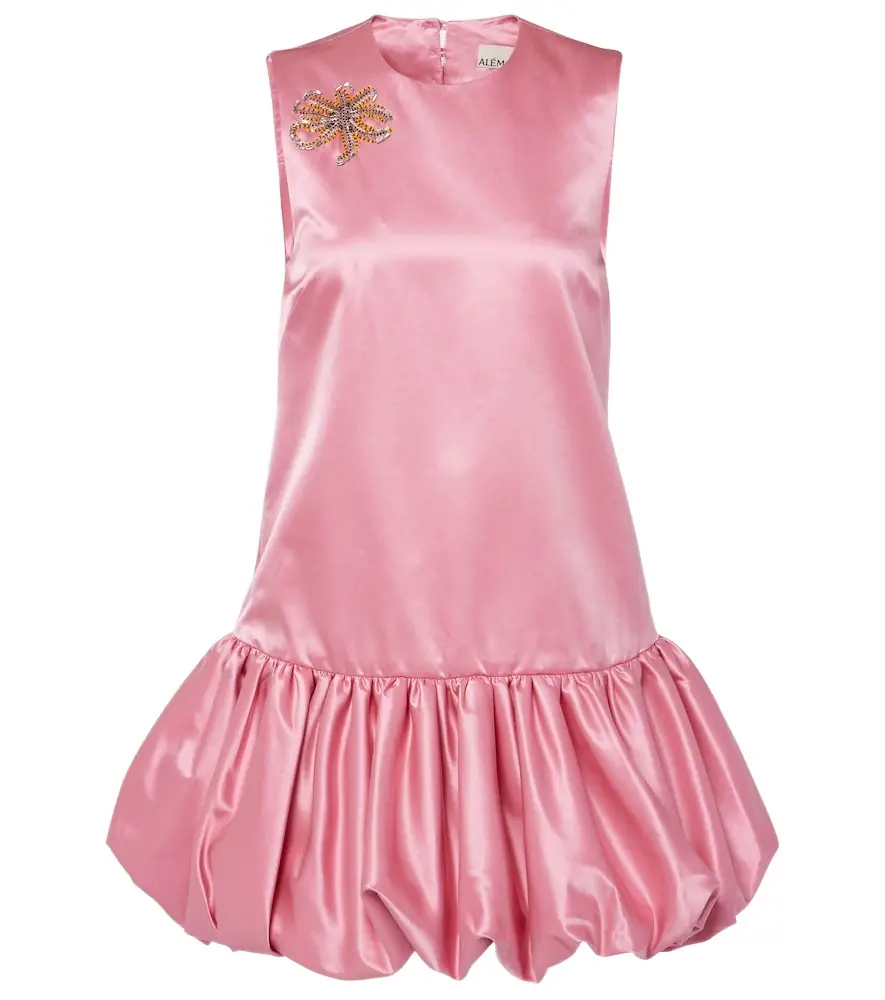 ALÉMAIS Alémais Neptuna embellished satin minidress