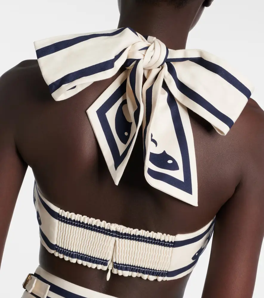 ALÉMAIS Alémais Marine striped cotton bra top | Thumbnail 2