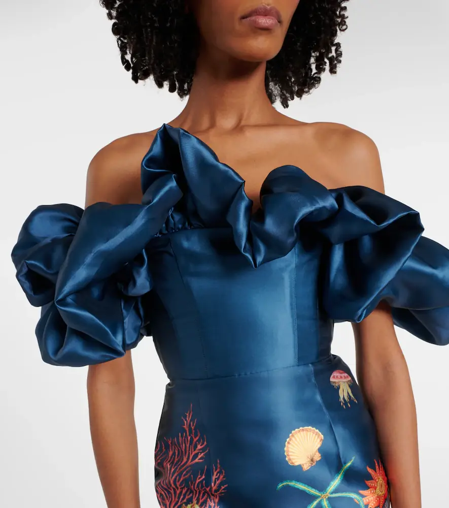 ALÉMAIS Alémais Dorian printed ruffled minidress | Thumbnail 2