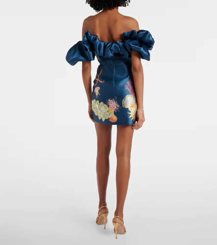 ALÉMAIS Alémais Dorian printed ruffled minidress | Thumbnail 4