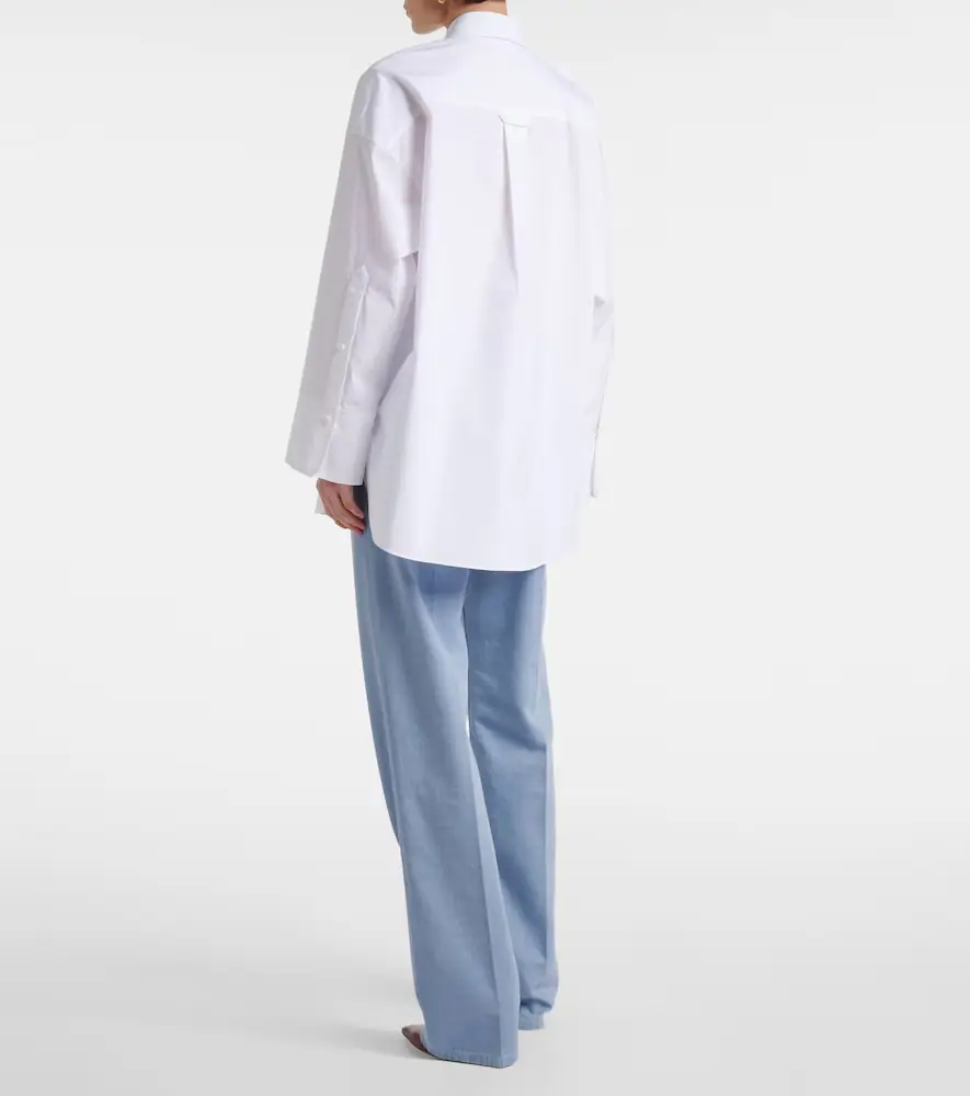 Dorothee Schumacher Floral-appliqué cotton-blend poplin shirt | Thumbnail 3