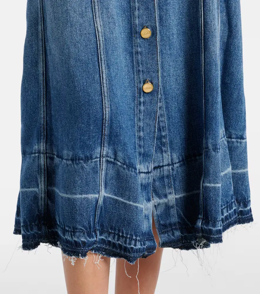 Ganni Denim midi dress | Thumbnail 6