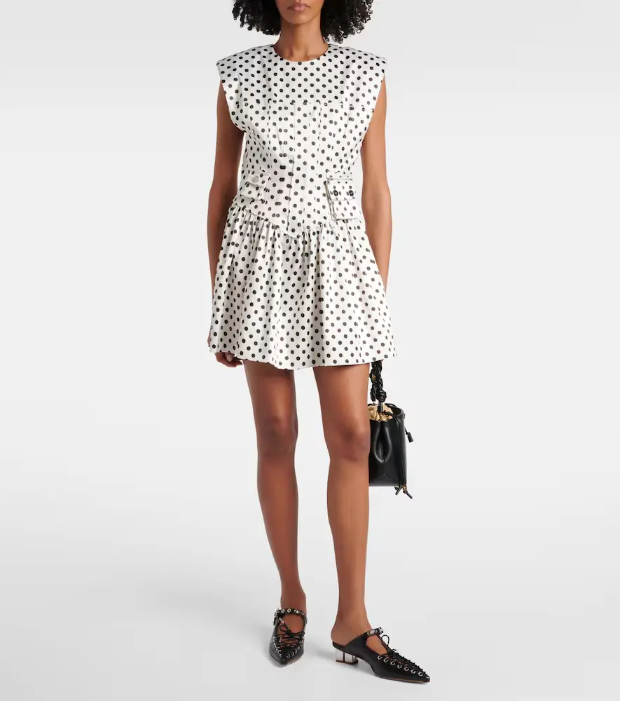 Ganni Polka-dot satin corset dress | Thumbnail 3 Ganni Polka-dot satin corset dress | Thumbnail 3