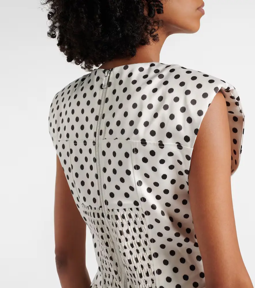 Ganni Polka-dot satin corset dress | Thumbnail 4 Ganni Polka-dot satin corset dress | Thumbnail 4