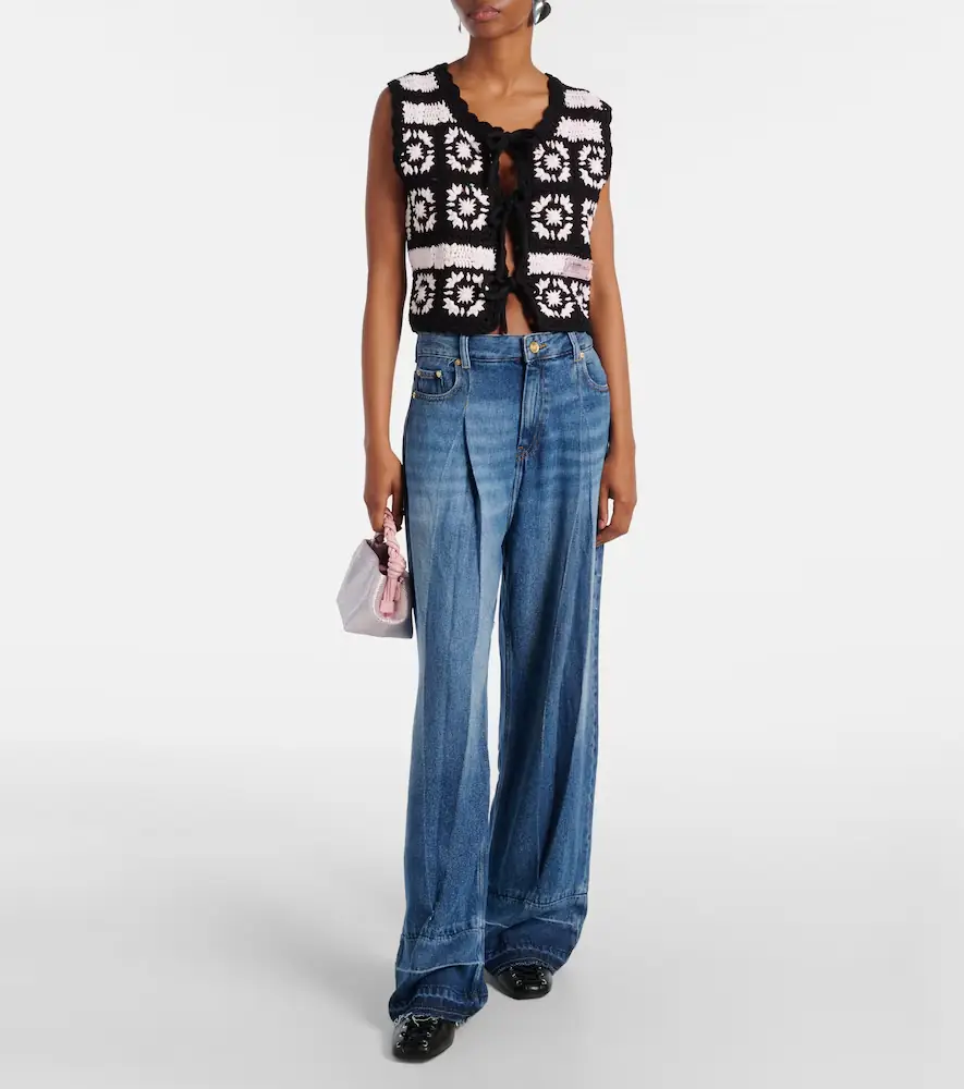 Ganni Pleated wide-leg jeans | Thumbnail 3 Ganni Pleated wide-leg jeans | Thumbnail 3