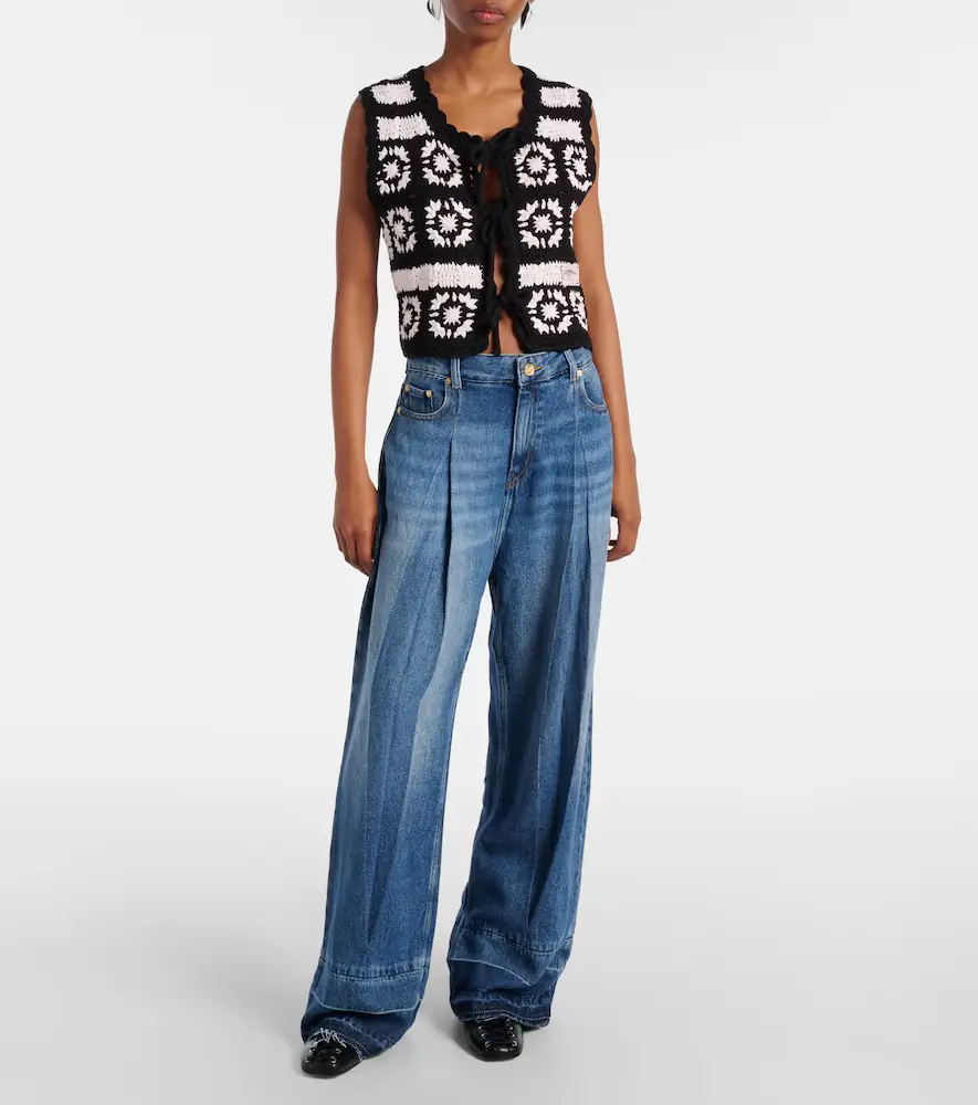 Ganni Pleated wide-leg jeans | Thumbnail 4 Ganni Pleated wide-leg jeans | Thumbnail 4