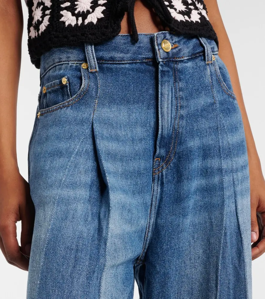 Ganni Pleated wide-leg jeans | Thumbnail 7 Ganni Pleated wide-leg jeans | Thumbnail 7
